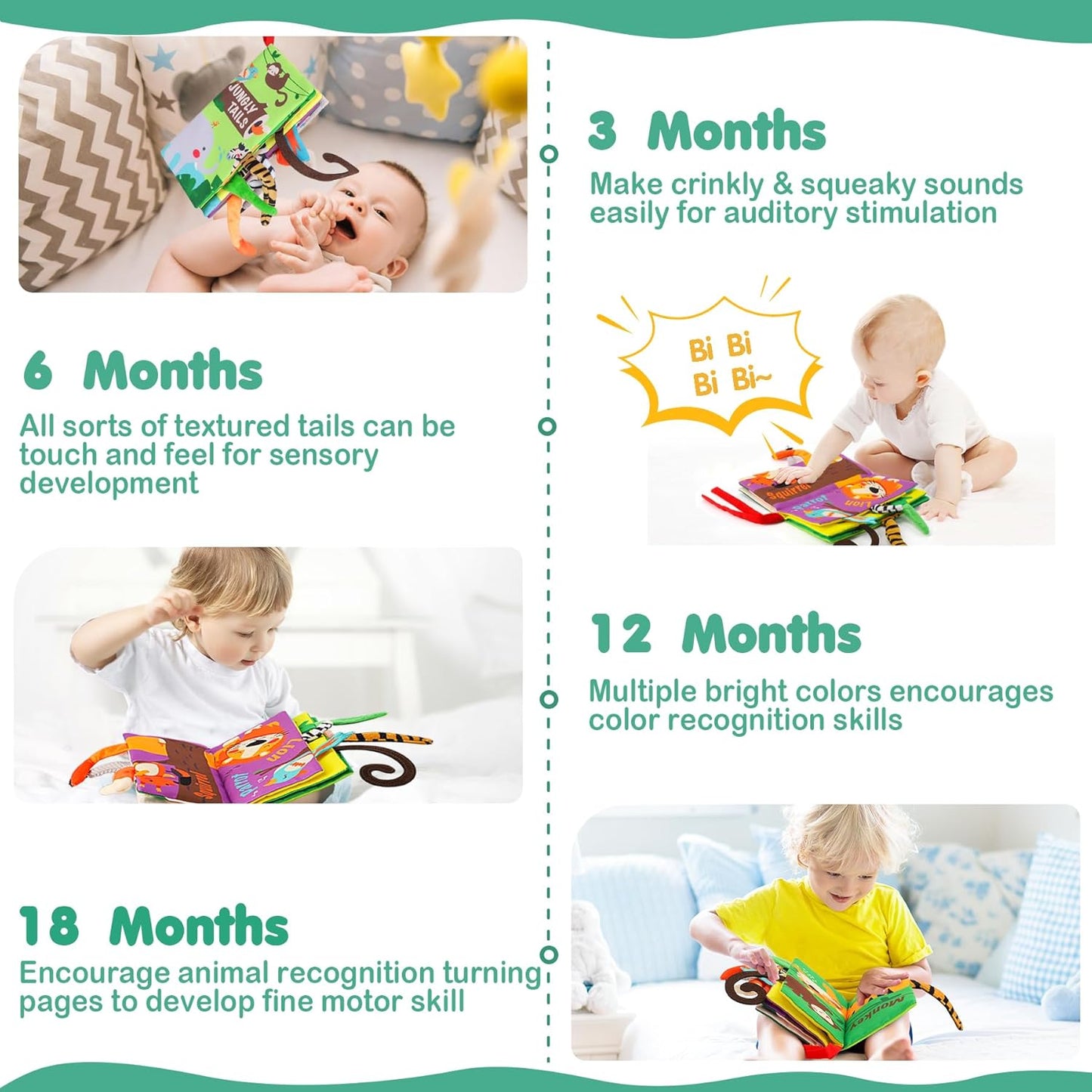 Baby Books Toys – Cloth Book for Infants (0-18 Months)