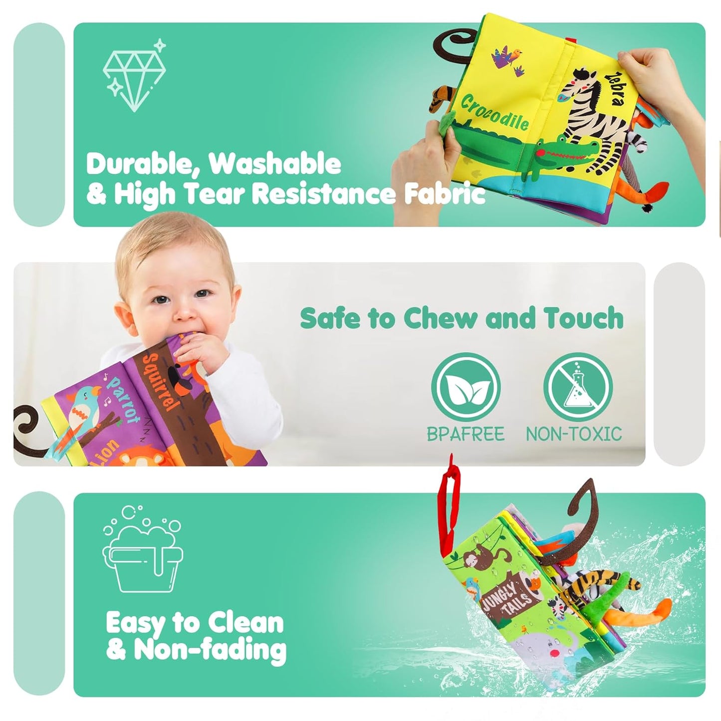 Baby Books Toys – Cloth Book for Infants (0-18 Months)