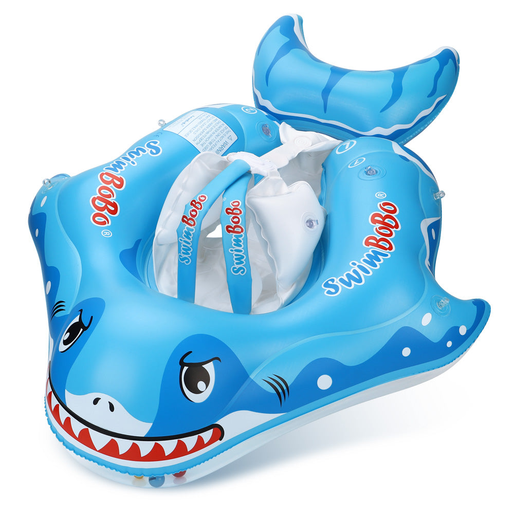 Swimbobo Shark Inflatable Baby Float with Canopy & Tail (3 Months - 6 Years)