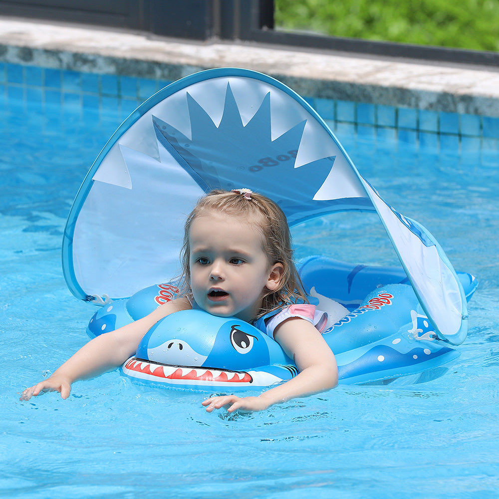 Swimbobo Shark Inflatable Baby Float with Canopy & Tail (3 Months - 6 Years)