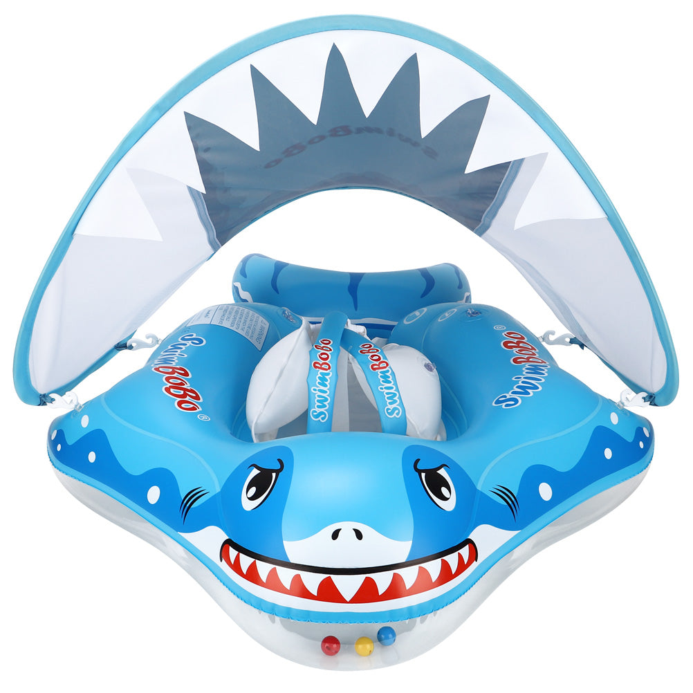 Swimbobo Shark Inflatable Baby Float with Canopy & Tail (3 Months - 6 Years)