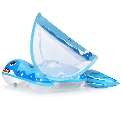 Swimbobo Shark Inflatable Baby Float with Canopy & Tail (3 Months - 6 Years)