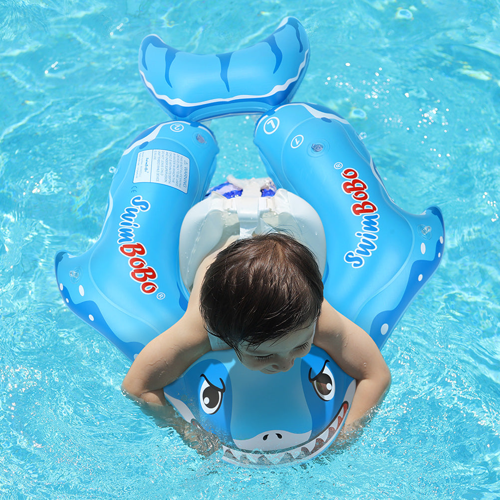 Swimbobo Shark Inflatable Baby Float with Canopy & Tail (3 Months - 6 Years)