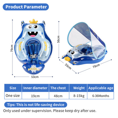 Swimbobo inflatable Baby Float with Canopy (6-36 Months)