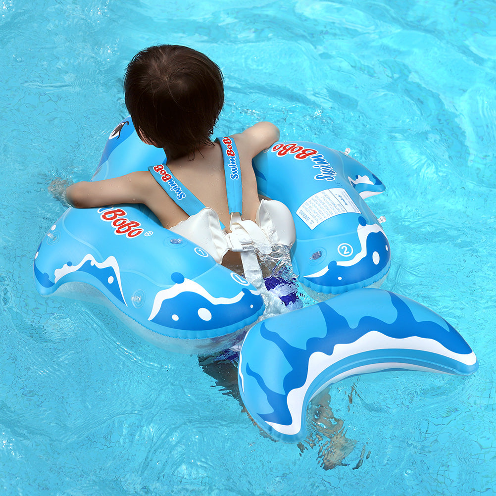 Swimbobo Shark Inflatable Baby Float with Canopy & Tail (3 Months - 6 Years)