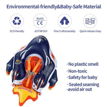 Swimbobo Inflatable Baby Float with Canopy & Tail (6-36 Months)