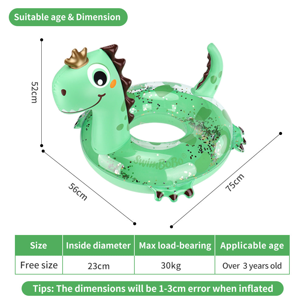 Inflatable Dinosaur Swimming Float for Kids (Over 3 Years old)