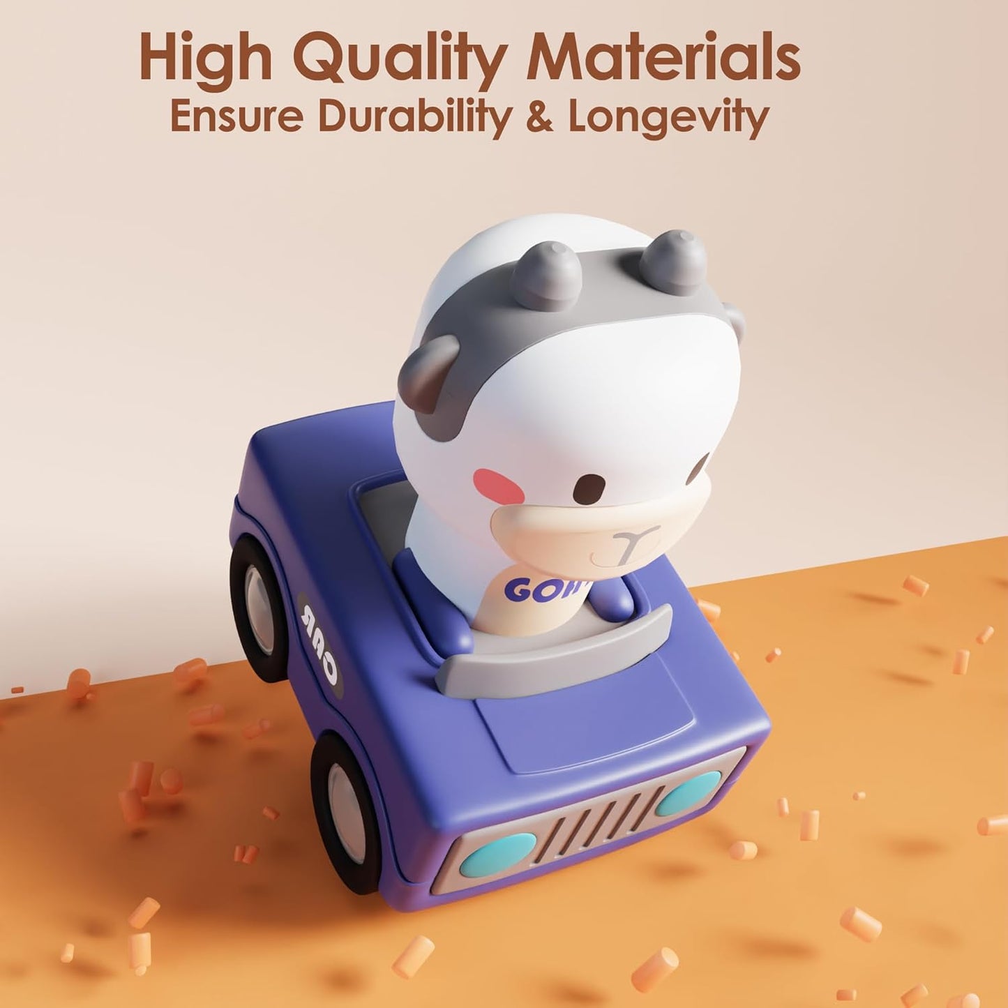 Baby Animal Racing Cars – Baby Car Toys (4 Cars)