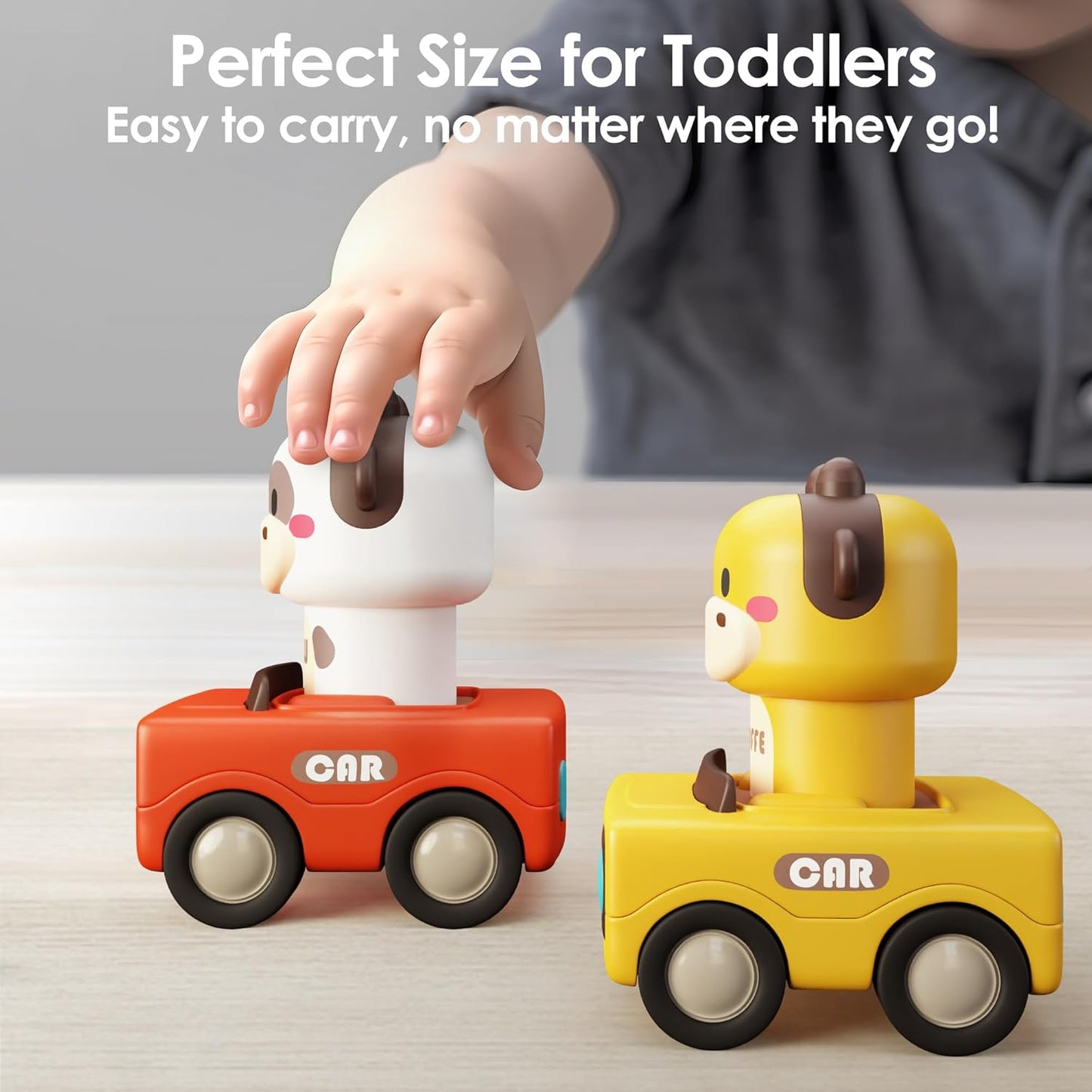 Baby Animal Racing Cars – Baby Car Toys (4 Cars)