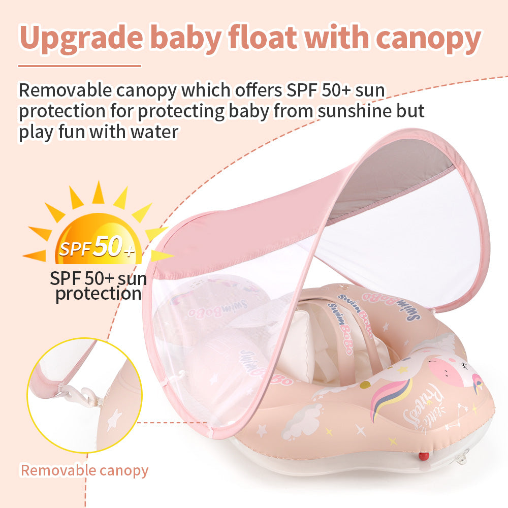 Swimbobo Inflatable Baby Float with Canopy & Tail (3 Months - 6 Years)