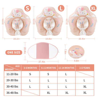 Swimbobo Inflatable Baby Float with Canopy & Tail (3 Months - 6 Years)