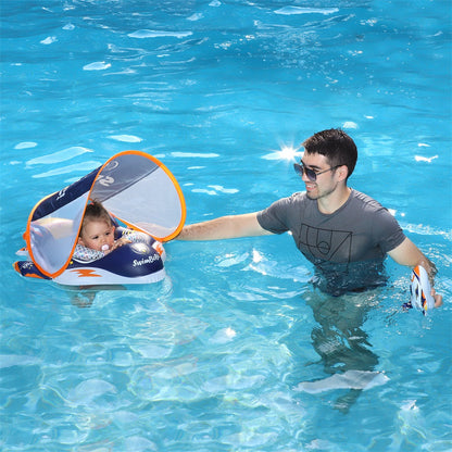 Swimbobo Inflatable Baby Float with Canopy & Tail (6-36 Months)