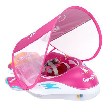 Swimbobo Inflatable Baby Float with Canopy & Tail (6-36 Months)