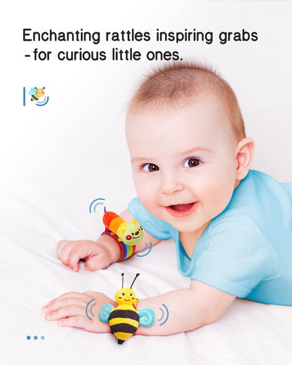 Discover our adorable Baby Socks with built-in Wrist Rattle Socks, designed to delight and engage your little one! These soft and comfortable socks double as Baby Sensory Toys, stimulating your baby’s senses with gentle sounds and textures. Perfect as Montessori Toys, they encourage exploration and learning through play. Whether you’re looking for the best baby toys or a unique 1st Birthday Gift, these Wrist Rattle Socks are a must-have. Ideal for gifting or everyday use, they combine fun, comfort, and deve