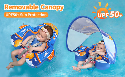 Swimbobo Non-Inflatable Baby Float with Canopy & Tail (4-48 Months)