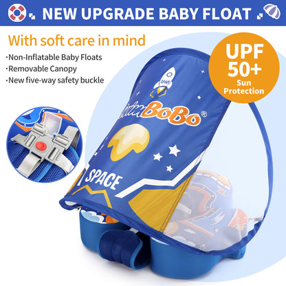 Swimbobo Non-Inflatable Baby Float with Canopy & Tail (4-48 Months)