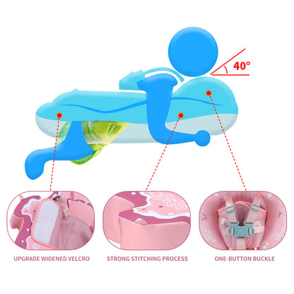 Swimbobo Non-Inflatable Baby Float with Canopy (4-48 Months)