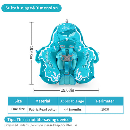 Swimbobo Non-inflatable Baby Float with Canopy & Tail (4-48 Months)