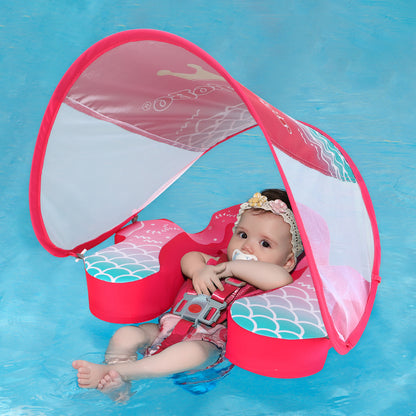 Swimbobo Non-Inflatable Baby Float with Canopy & Tail (4-48 Months)