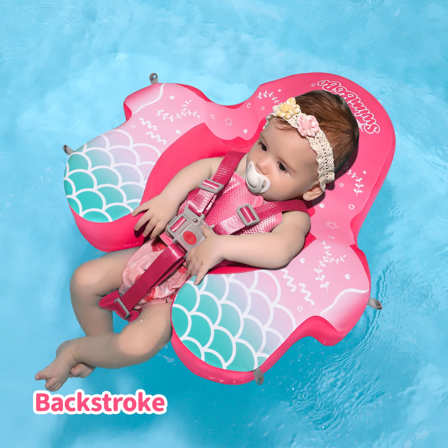 Swimbobo Non-Inflatable Baby Float with Canopy & Tail (4-48 Months)