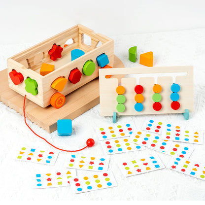 Montessori Wooden Sensory Toddler Toys - Montessori Toys for 1 year old