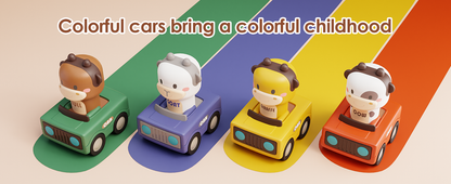 Baby Animal Racing Cars – Baby Car Toys (4 Cars)